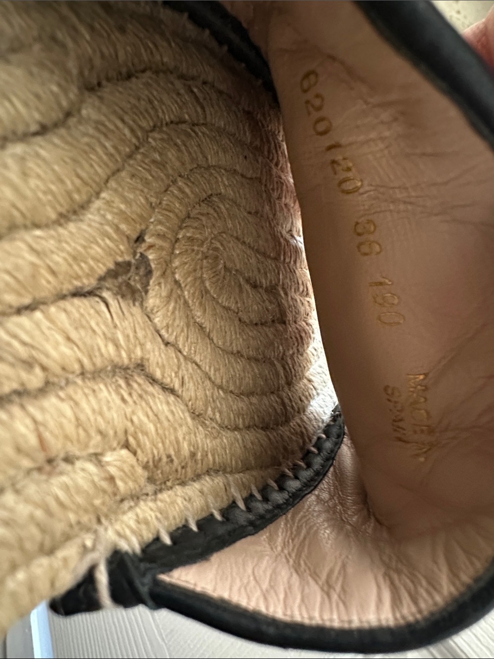 Gucci Beige Brown Monogram Espadrille Slide Sandals with Gold Double G - Picture 4 of 4